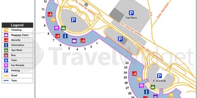 Карта терминала аэропорта Галеан