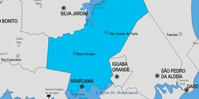 Карта муниципалитете Араруама
