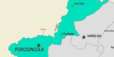 Карта муниципалитета Porciúncula