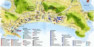 Карта пляжа Копакабана