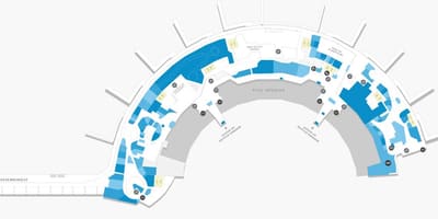 Карта терминала аэропорта Галеан уровень 2 1