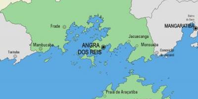Карта Ангра-дус-рейс муниципалитет
