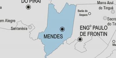 Карта муниципалитета Мендес