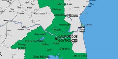Карта муниципалитета Carapebus