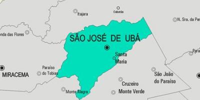 Карта Сан-Хосе-де-муниципалитет Ubá