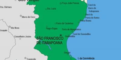 Карта муниципалитета Сан Fidélis