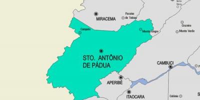 Карта Санту-Антониу-де-муниципалитет Pádua